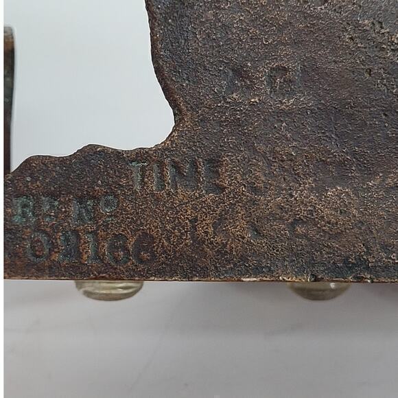 Vintage‎ English Galleons Bronze Heavy Metal Pair of Signed Bookends - Picture 5 of 11